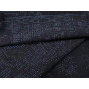 平和屋着物●結城紬　80亀甲　雲取り風景花文　正絹　逸品　CABE6816ut