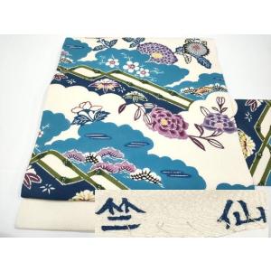 平和屋本店■極上　本場琉球紅型　琉球びんがた　知念紅型研究所　知念貞男　竺仙鑑製　九寸名古屋帯　松竹...