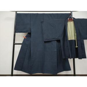 平和屋本店●極上　男性　綿薩摩　木綿　アンサンブル　80亀甲　総詰め　逸品　CYAA4959s6