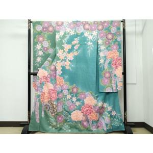 平和屋本店■極上　名門　藤娘きぬたや・総絞り　振袖　花車文　逸品　CZAA4091s5