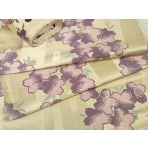 平和屋着物●袋帯　帯反物　舞桜　金糸　逸品　未使用　DAAS6573zzz