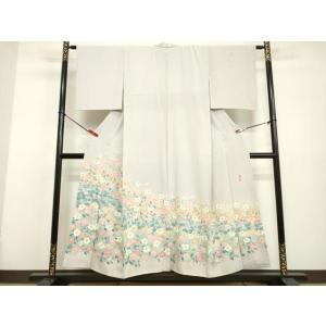 平和屋着物●本加賀友禅作家　百貫華峰　色留袖　草花文　暈し染め　正絹　逸品　DAAV8648tw