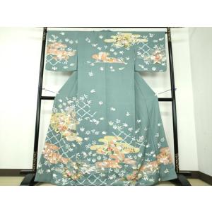 平和屋着物●創業460年・千總　訪問着　駒刺繍　霞吉祥花文　金糸　正絹　逸品　DAAX4692ps