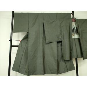 平和屋着物■男性　本場大島紬　アンサンブル　80亀甲　羽裏：富士・鷹　正絹　逸品　DABD0957o...