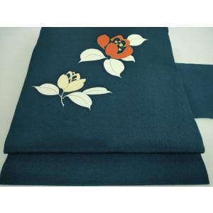 平和屋着物■極上　銀座　志ま亀　九寸名古屋帯　舞花文　百入茶色地　金彩　鬼しぼ縮緬　逸品　DZAA7...