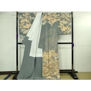 平和屋本店●極上 訪問着 総刺繍 吉祥花文 鉄...の詳細画像1