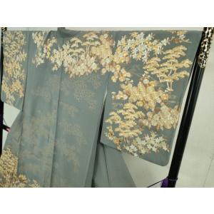 平和屋本店●極上 訪問着 総刺繍 吉祥花文 鉄...の詳細画像2