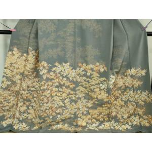 平和屋本店●極上 訪問着 総刺繍 吉祥花文 鉄...の詳細画像3