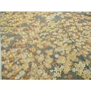 平和屋本店●極上 訪問着 総刺繍 吉祥花文 鉄...の詳細画像4
