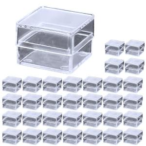 heizi プラスチックケース 正方形 35個セット 小物 収納ケース 小分け 整理 立方体 箱 部品 アクセサリー｜heizi