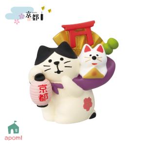 デコレ コンコンブル 松足神社 万福まねき猫(フェルトマット付き) : 町