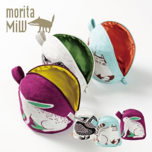 ＼ 爆買 ／ポーチ マチ付き / moritaMiW MiWマチつきポーチ 全3種 / ウサギ ウ ウサギ / マチあり ファスナー 詩画作家 森田MiW 楠橋紋織 コラボ ネコポス