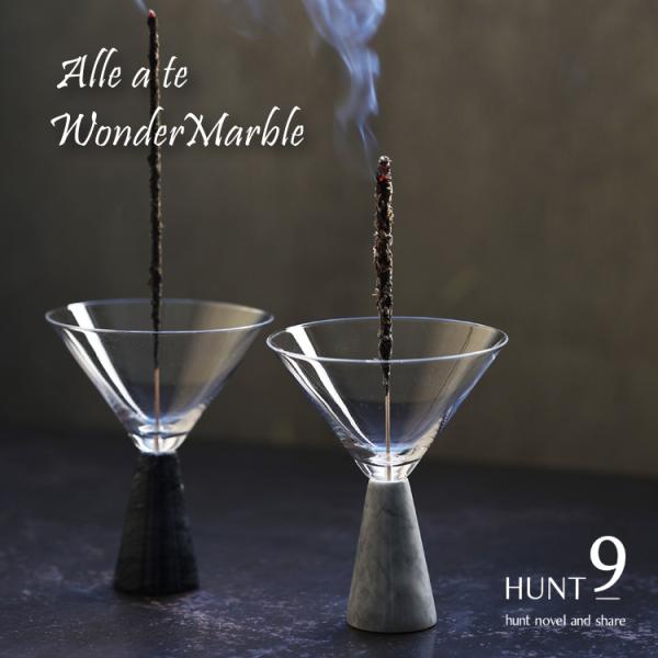 お香立て 大理石 ガラス製 HUNT9 Alle te Wonder Marble 全2種 インセン...