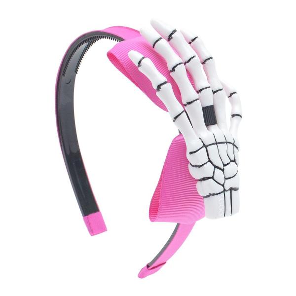 カチューシャ リボン ボーン 骨 ピンク ホワイト ハロウィン イベント KREEPSVILLE 6...