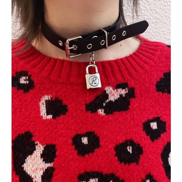 チョーカー 首輪 南京錠 リバーシブル パンク ロック 原宿系 ユニセックス HELLCATPUNK...