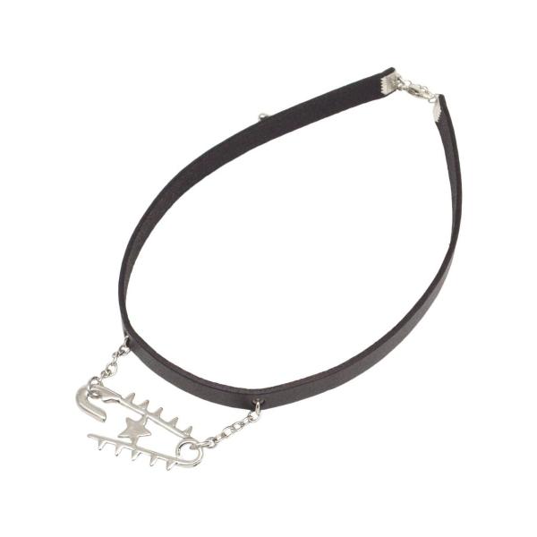 チョーカー 首輪 安全ピン スター 星 ロゴ ブラック シルバー HELLCATPUNKS ヘルキャ...