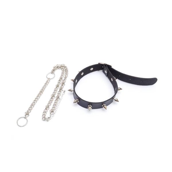 チョーカー 首輪 スタッズ スパイク ネックレス リング ブラック シルバー ユニセックス 男女兼用...
