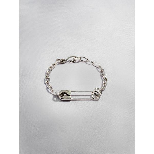 ブレスレット チェーン 安全ピン ピン シルバー Fサイズ ユニセックス 男女兼用 HELLCATP...