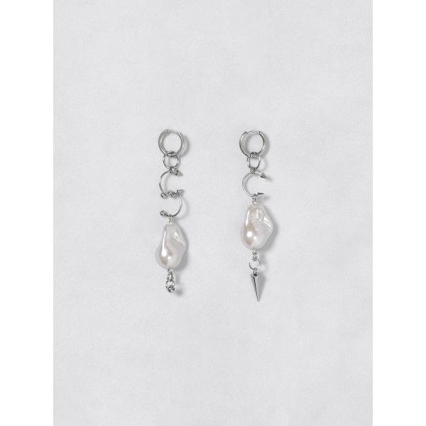 ピアス パール リベット スパイク シルバー レディース HELLCATPUNKS ヘルキャットパン...