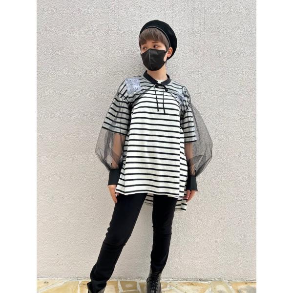 ボレロ シースルー 長袖 リボン ブラック Mサイズ レディース HELLCATPUNKS ヘルキャ...