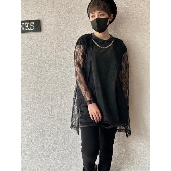 カーデ 長袖 レース ブラック Mサイズ レディース HELLCATPUNKS ヘルキャットパンクス...