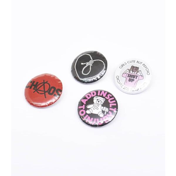 バッジ 缶バッジ セット ブラック レッド ホワイト ユニセックス 男女兼用 HELLCATPUNK...