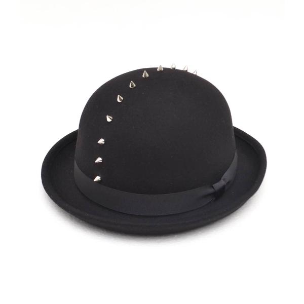 ボーラーハット ハット 帽子 スパイク スタッズ ウール ブラック ユニセックス 男女兼用 HELL...