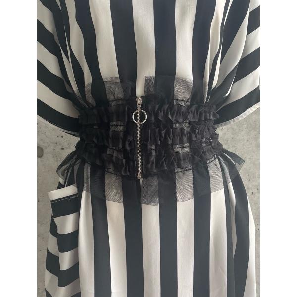 ベルト コルセット レース チュール ジップ ブラック レディース HELLCATPUNKS ヘルキ...