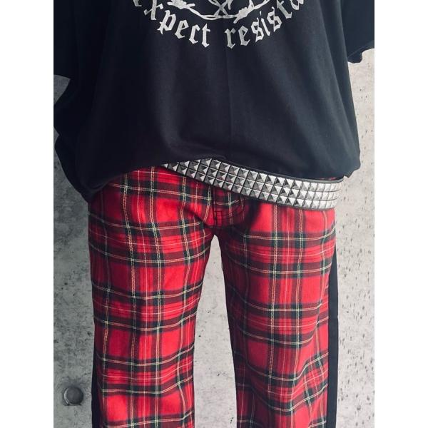 ベルト スタッズ 3連 フェイクレザー 合皮 ブラック シルバー ユニセックス 男女兼用 HELLC...