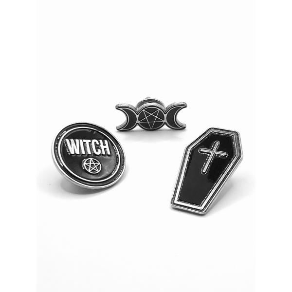 ピンバッジ セット ユニセックス 男女兼用 HELLCATPUNKS ヘルキャットパンクス ピンズセ...