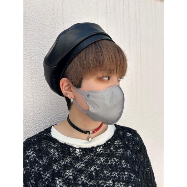 ベレー帽 帽子 ベルト フェイクレザー 合皮 ブラック Fサイズ ユニセックス 男女兼用 HELLC...