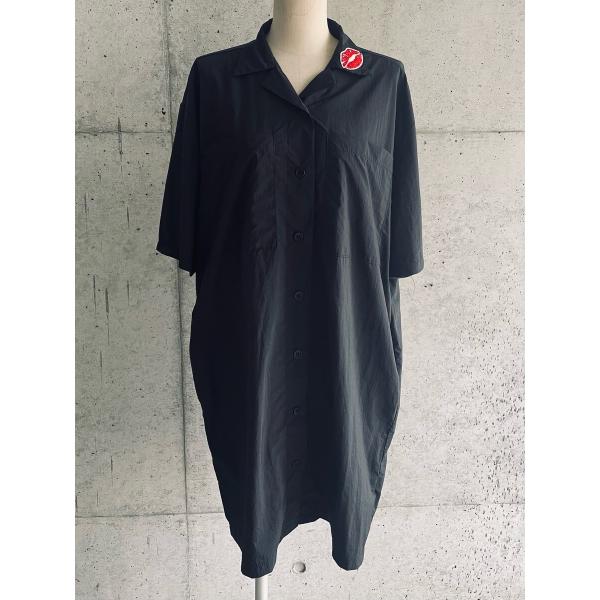 ワンピース シャツワンピ 半袖 ブラック Fサイズ レディース HELLCATPUNKS ヘルキャッ...