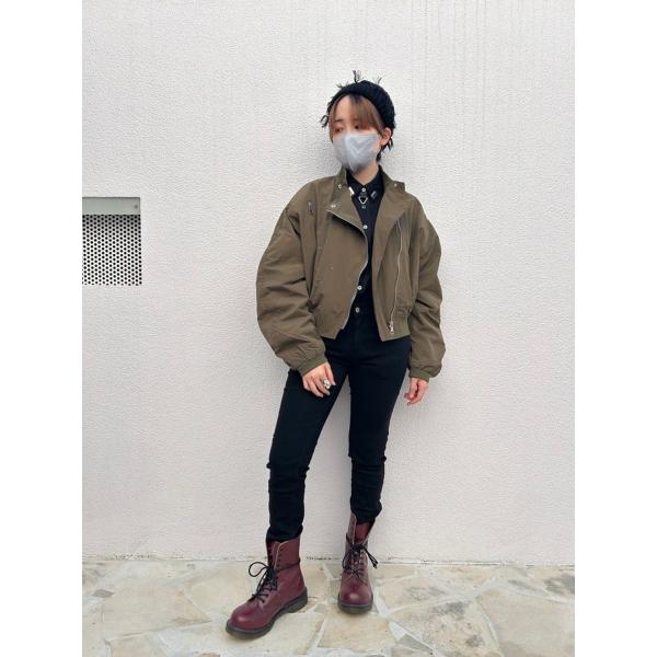 アウター ブルゾン MA-1 ライダース カーキ ブラック Fサイズ レディース HELLCATPU...