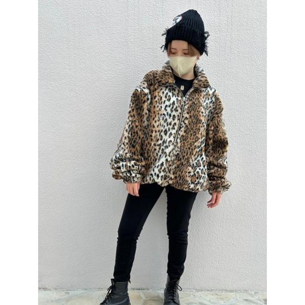 ブルゾン プルオーバー ボア レオパード ブラウン Fサイズ HELLCATPUNKS ヘルキャット...