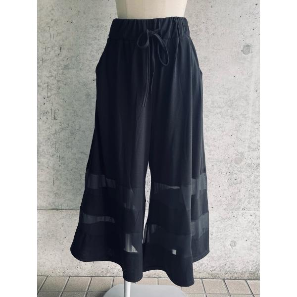 パンツ ワイドパンツ シースルー ブラック フリーサイズ レディース HELLCATPUNKS ヘル...