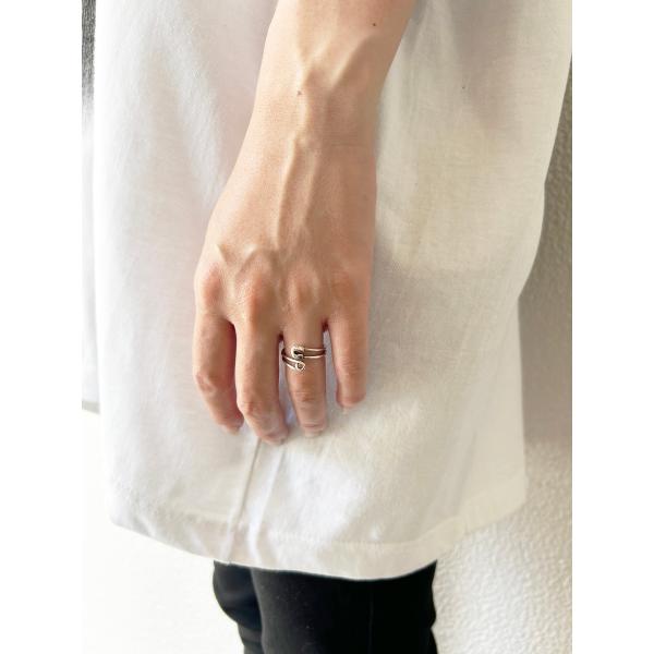 リング 指輪 安全ピン シルバー Fサイズ ユニセックス HELLCATPUNKS ヘルキャットパン...