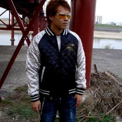 スカジャン メンズ サテン 是空 キルト加工 和柄 風神雷神 中綿 /bia070