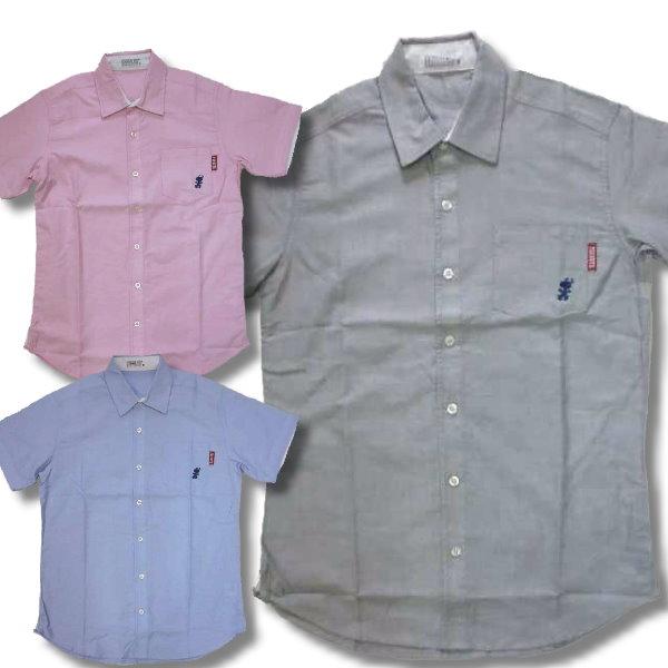 スヌーピー アメカジ メンズ 半袖 オックスフォードクロス シャツ 柄 刺繍 /bia301