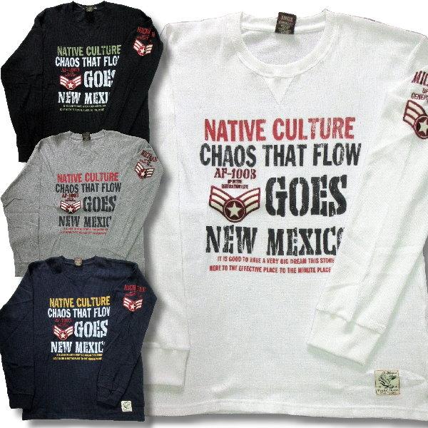 大きいサイズ メンズ 長袖 Tシャツ ワッフル 刺繍 ミリタリー 柄 3L 4L アメカジ カジュア...