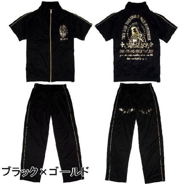 プレイマリア 悪羅悪羅系 半袖 セットアップ メンズ ジャージ 上下セット 薄手/bia524