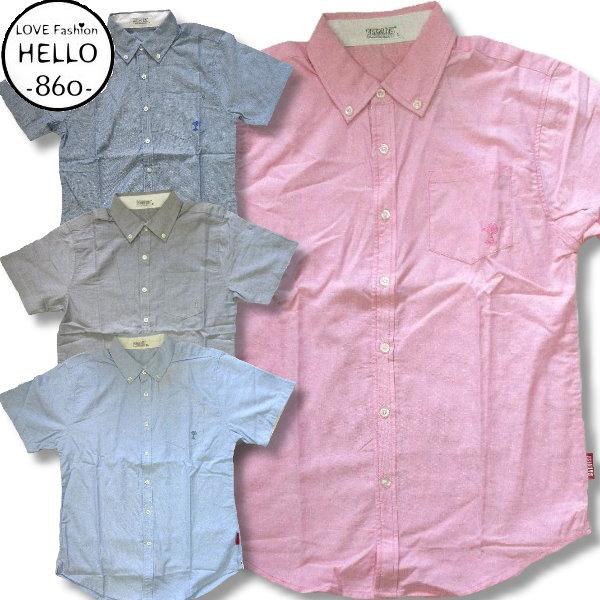 スヌーピー アメカジ メンズ 半袖 オックスフォード ボタンダウン シャツ 柄 刺繍 少し細身 /b...