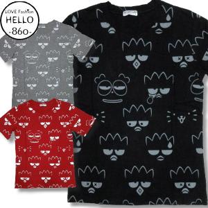 サンリオ バッド バツマル 総柄 半袖 Tシャツ アメカジ 薄手 メンズ / bia644｜hello-import