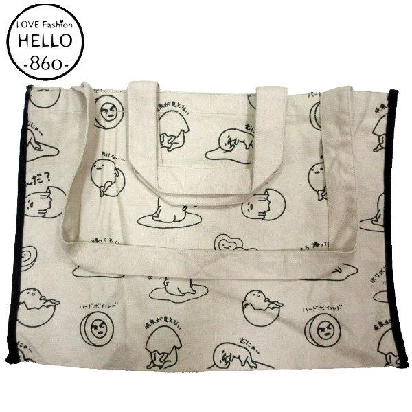 サンリオ ぐでたま トート バッグ 総柄 オートミール / bic017