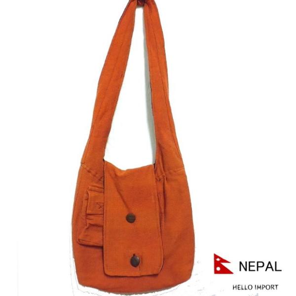 ネパール 無地ショルダーバッグ アジアン エキゾチック アジアン雑貨 エスニック ファッション  /...