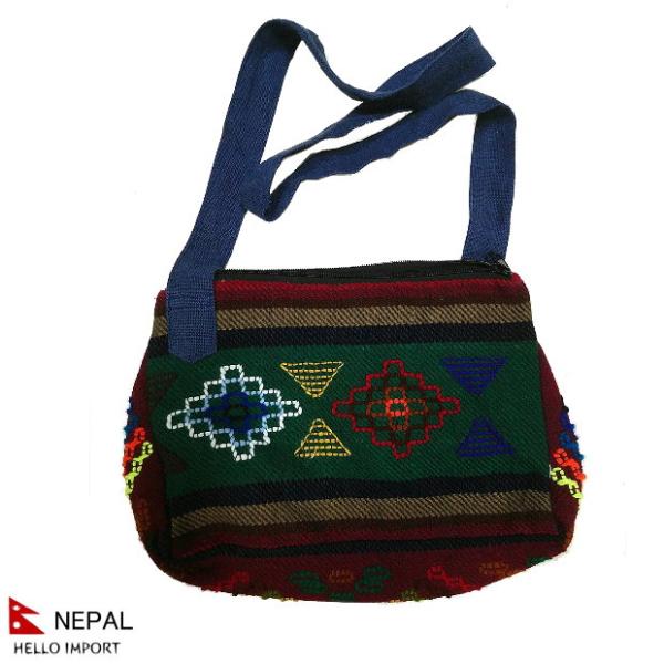 ネパール ゲリ織 トートバッグ レトロ柄　アジアン エキゾチック ファッション エスニック 鞄 /n...