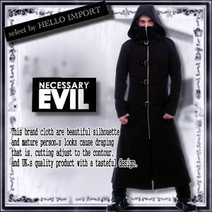 NECESSARY EVIL ゴシック スプリング超ロング丈コート HELLO IMPORT｜Aラインロング丈コート-ゴシックパンク通販