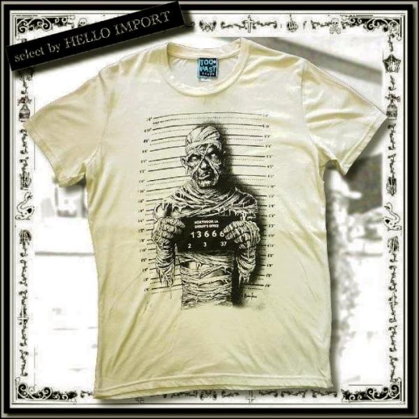 クリックポスト送料無料 ホラーパンク ファッション 服 Tシャツ 半袖 メンズ 犯罪者 マミー 薄手...