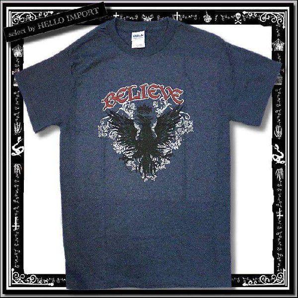 訳あり メンズ 半袖 Tシャツ アメカジ ビリーブバード柄/rfa085-s6