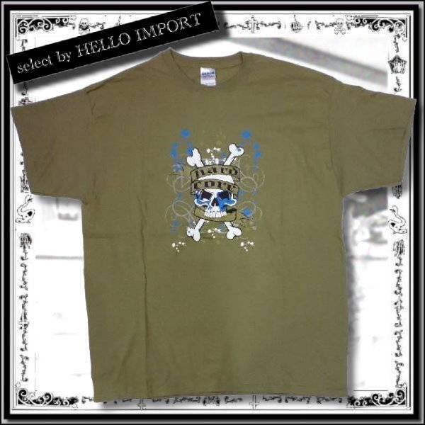 訳あり メンズ 半袖 Tシャツ アメカジ  大きいサイズ スカル きらきら 骨柄 まとめ割対象商品 ...