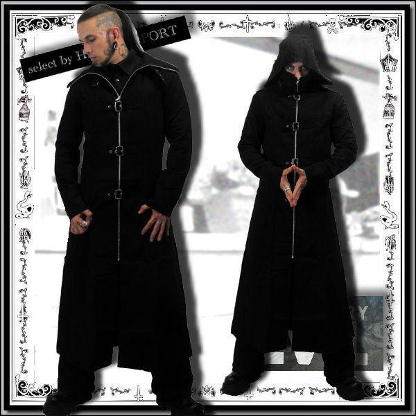 訳あり Mサイズ ロングコート インポート ゴシック 服 ゴス 黒 メンズ 送料無料 /rfa112...